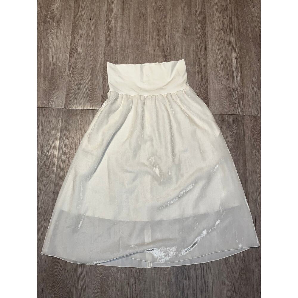 ATM - Velvet white Flow Skirt / size Small